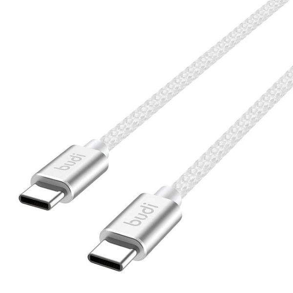 Καλώδιο USB Budi USB-C to USB-C 65W 1,5m (white)_0